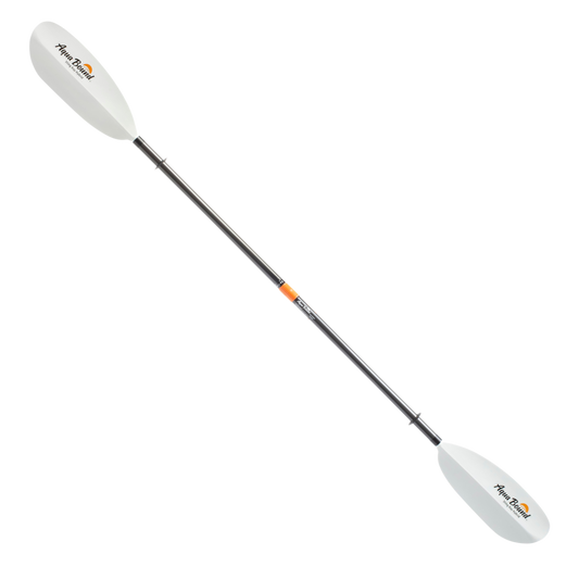 Featuring the Sting Ray Hybrid 2-Piece Kayak Paddle fishing kayak paddle, fishing paddle, touring / rec paddle manufactured by AquaBound shown here from a second angle.