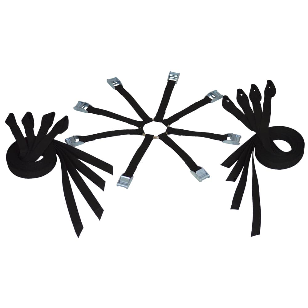 Featuring the Spider Web Cargo Strap System cam strap, raft rigging manufactured by Salamander shown here from one angle.