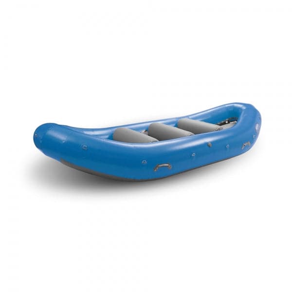 Featuring the Super Duper Puma 14 fishing raft, raft manufactured by AIRE shown here from a fourth angle.