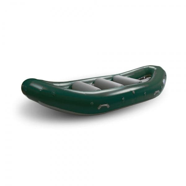 Featuring the Super Duper Puma 14 fishing raft, raft manufactured by AIRE shown here from an eighth angle.