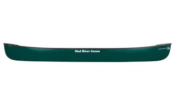 Featuring the Explorer 16 T-Formex canoe manufactured by Mad River shown here from a fourth angle.