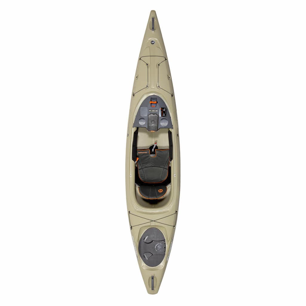 Featuring the Pungo 105, 120 & 125 fishing kayak, sit-inside rec / touring kayak manufactured by Wilderness Systems shown here from a seventh angle.