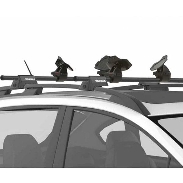 Featuring the SweetRoller Kayak Saddle bike mount, fishing accessory, rec kayak accessory, snow mount, tour kayak accessory, transport, water mount manufactured by Yakima shown here from a third angle.