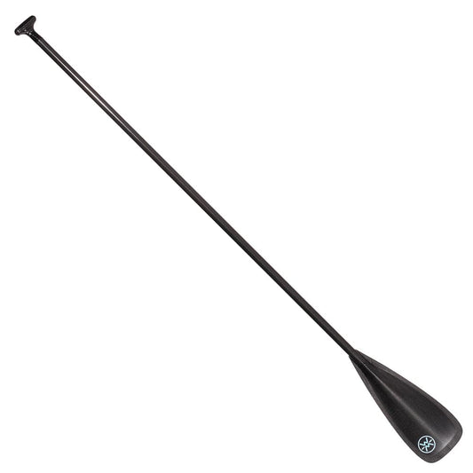 The Trance 95 - Adjustable SUP Paddle by Werner Paddles features a lightweight carbon fiber blade in black and a T-shaped handle, ideal for performance stand-up paddling.