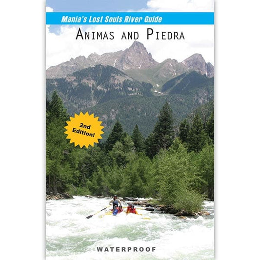 Featuring the Animas & Piedra River Guide guide book manufactured by Coyote shown here from one angle.