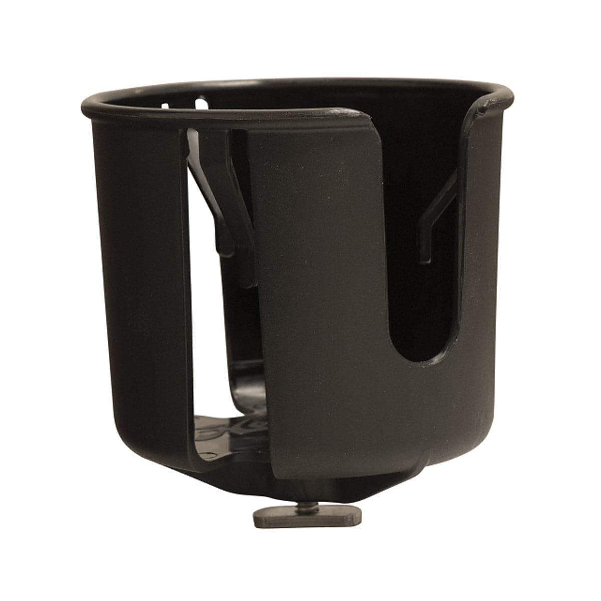 Featuring the Track Mount Cup Holder fishing accessory, hobie accessory, rec kayak accessory manufactured by Hobie shown here from one angle.