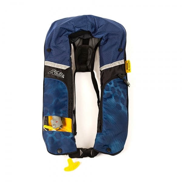 Featuring the Inflatable PFD inflatable pfd manufactured by Hobie shown here from a third angle.