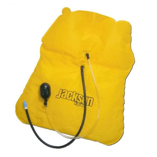 Featuring the Happy Feet Footbag kayak flotation, kayak outfitting manufactured by Jackson Kayak shown here from one angle.