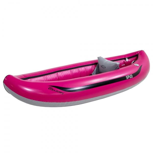 Featuring the Tributary Spud IK ducky, inflatable kayak manufactured by AIRE shown here from a second angle.