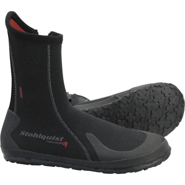Featuring the Demo Neoprene Bootie manufactured by Stohlquist shown here from one angle.