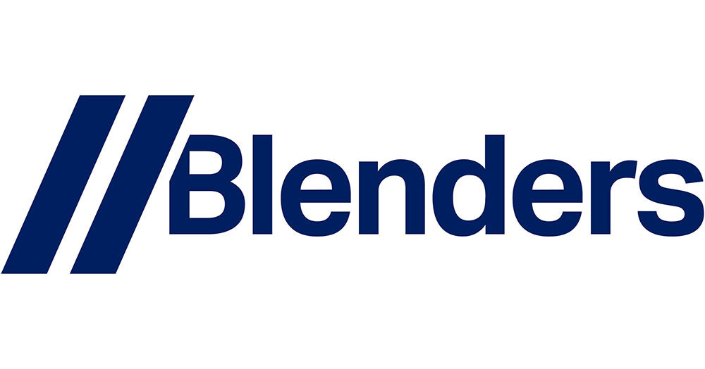 Logo of blenders with stylized blue forward slashes.