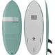 A Froth! Surf Board by Boardworks with green and white waves design.
