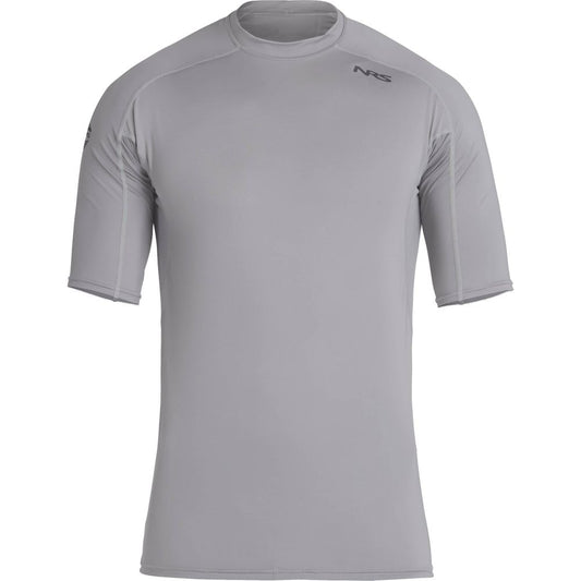 Men's H2Core Rashguard Short-Sleeve Shirt men's thermal layering made by NRS in Gray.