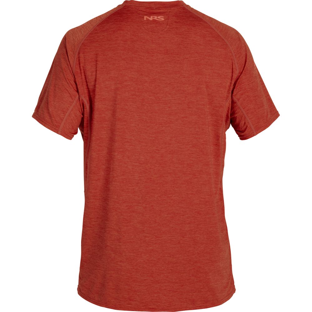 Featuring the Men's H2Core Silkweight Short-Sleeve Shirt men's sun wear, men's swim wear, men's thermal layering manufactured by NRS shown here from a third angle.