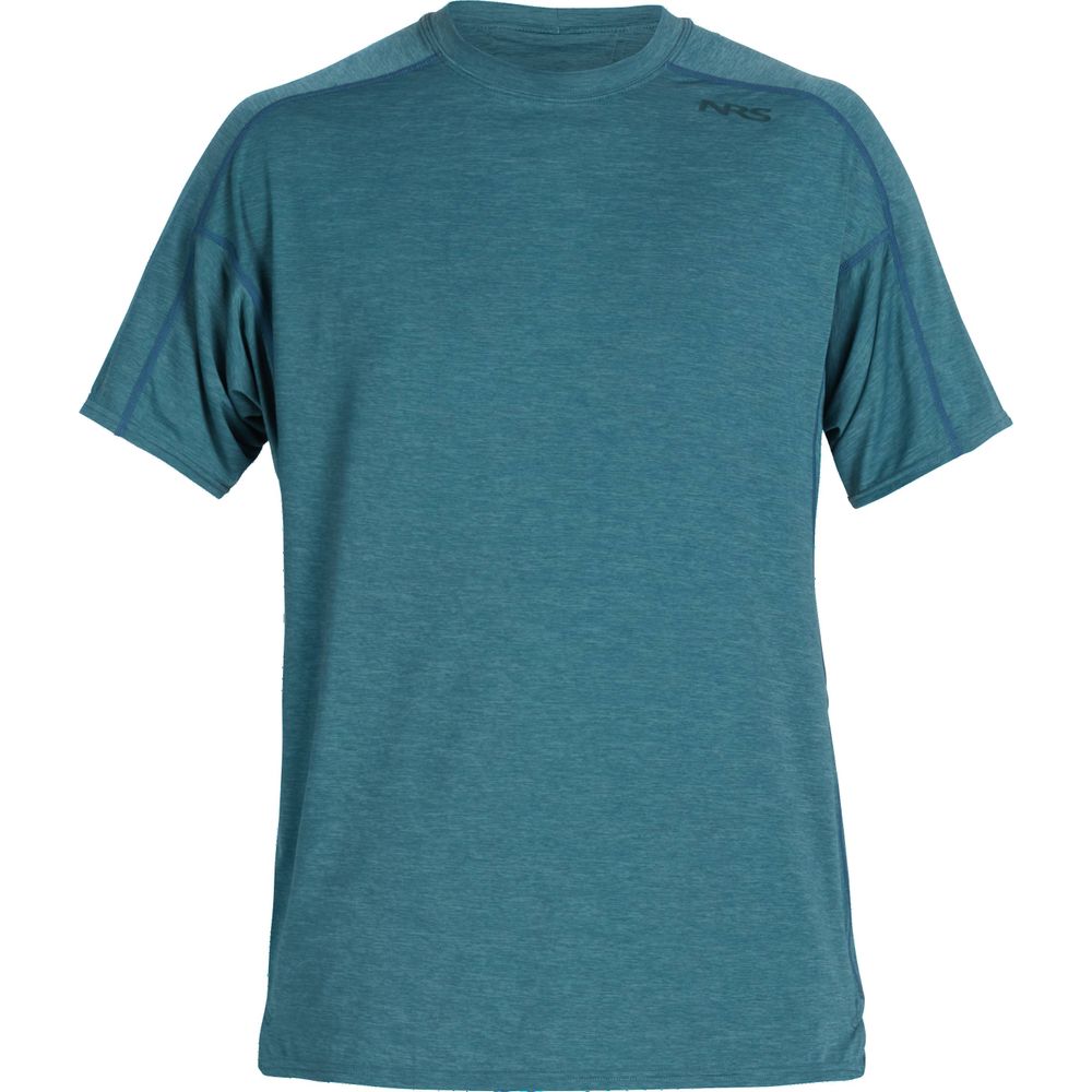 Featuring the Men's H2Core Silkweight Short-Sleeve Shirt men's sun wear, men's swim wear, men's thermal layering manufactured by NRS shown here from a second angle.