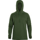 The NRS Men's Lightweight Hoodie in green features moisture-wicking properties and drawstrings, displayed on a plain white background.