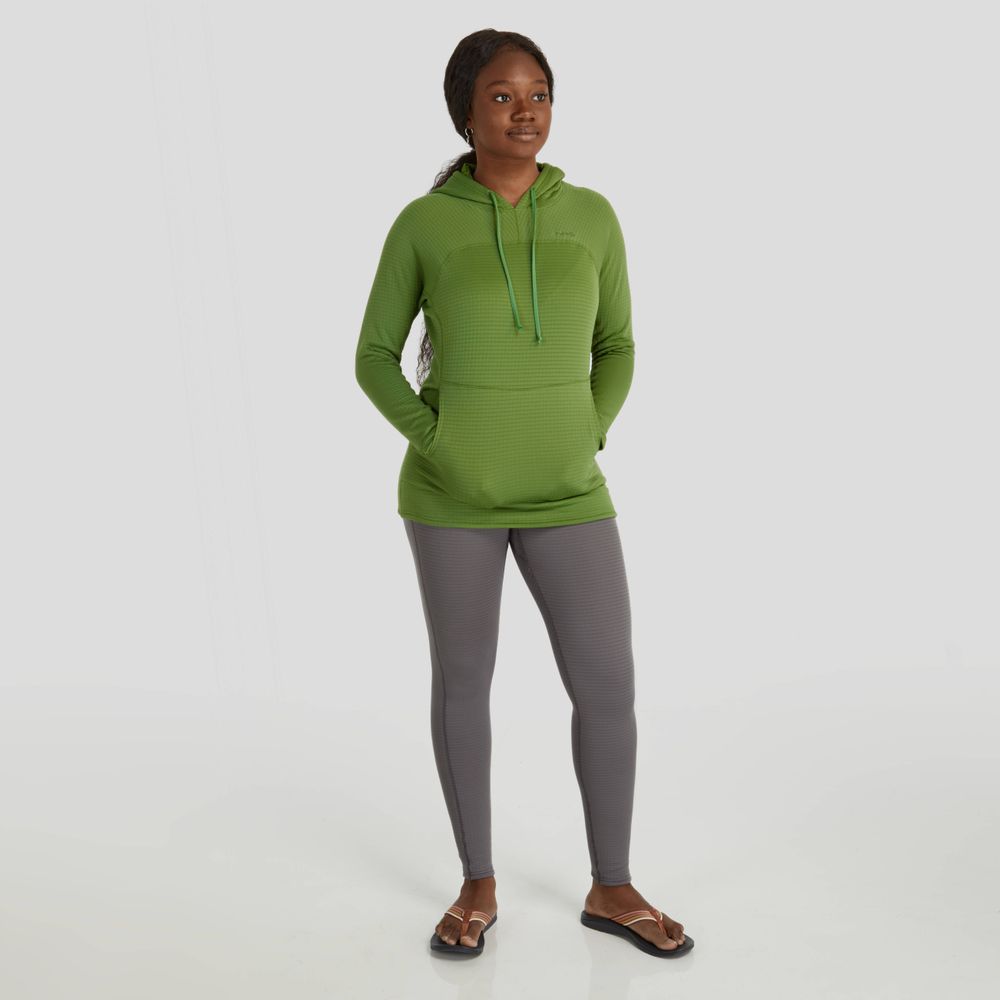 Featuring the Women's H2Core Lightweight Hoodie women's sun wear, women's swim wear, women's thermal layering manufactured by NRS shown here from a tenth angle.