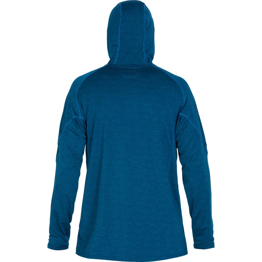Featuring the H2Core Silkweight Hoodie - Men's men's sun wear, men's swim wear, men's thermal layering manufactured by NRS shown here from a twenty sixth angle.