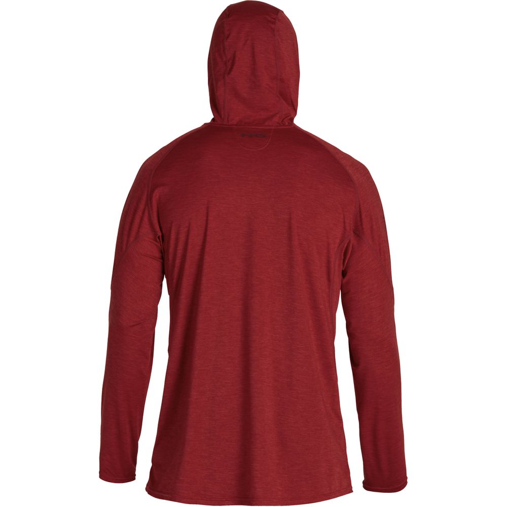 Featuring the H2Core Silkweight Hoodie - Men's men's sun wear, men's swim wear, men's thermal layering manufactured by NRS shown here from a fifth angle.