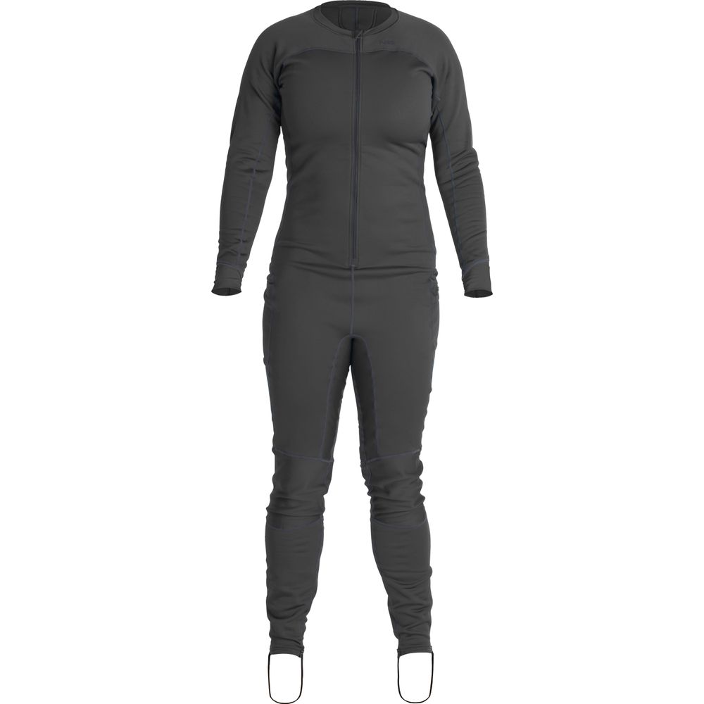 The cozy and comfortable NRS Expedition Union Suit - Women's for female paddlers is shown on a white background.