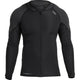 The NRS Hydroskin 1.5mm Jacket - Men's is a black long-sleeve wetsuit top with neoprene insulation and a front zipper for enhanced paddling performance. It features a subtle logo on the left chest, combining style and functionality.