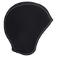 The NRS HydroSkin 0.5mm Helmet Liner, made of black neoprene with curved stitching and textured fabric, provides excellent thermal protection through exceptional neoprene insulation.