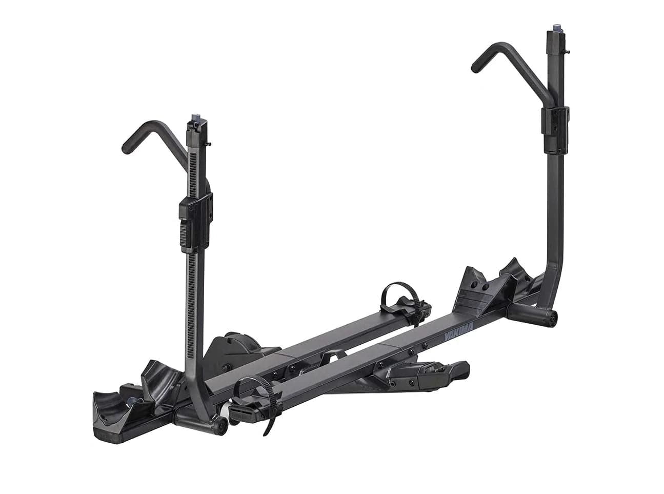 a Yakima StageTwo - 2in Anthracite bike rack on a white background.