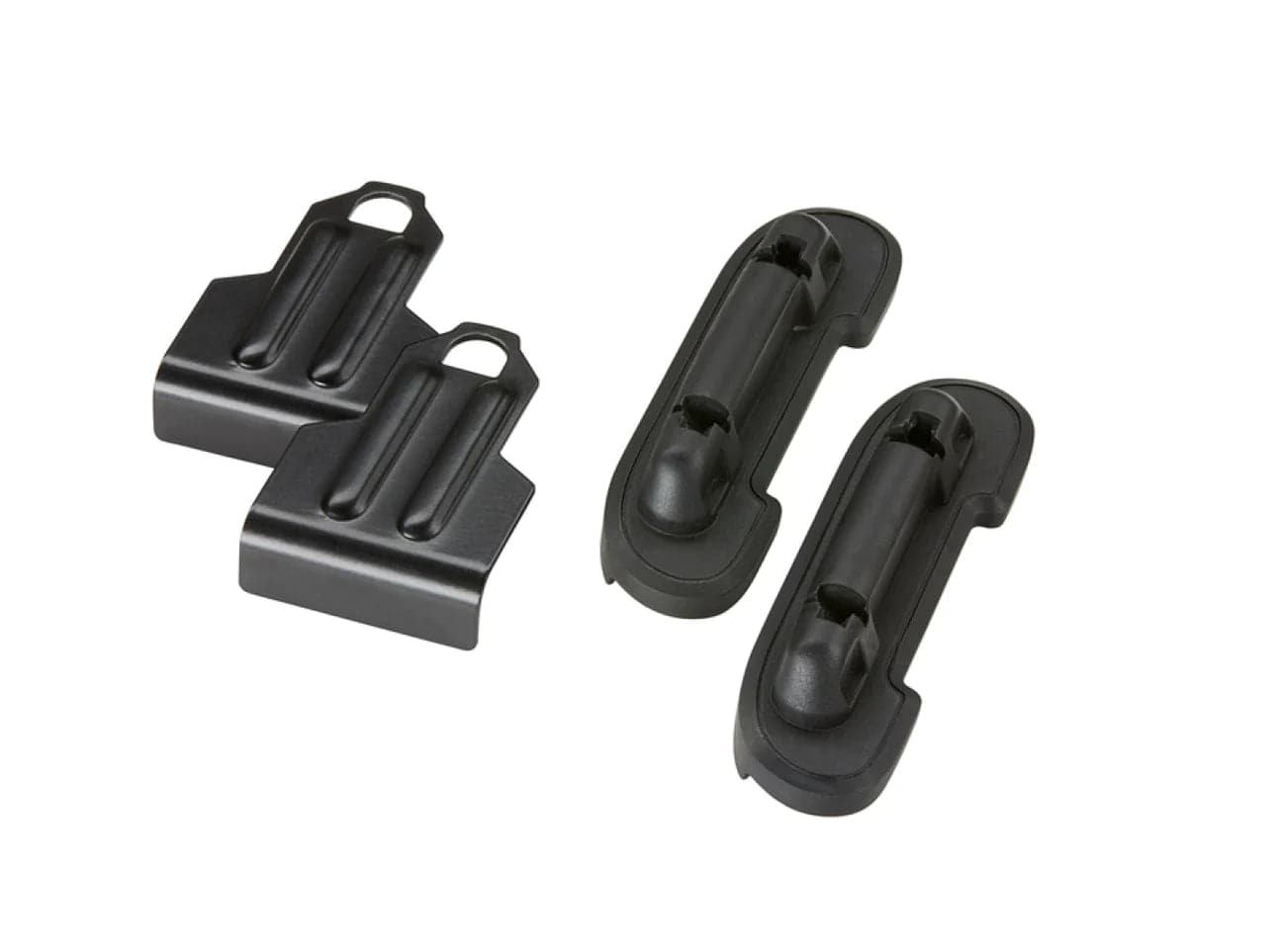 A pair of Yakima Base Clip handles on a white background.