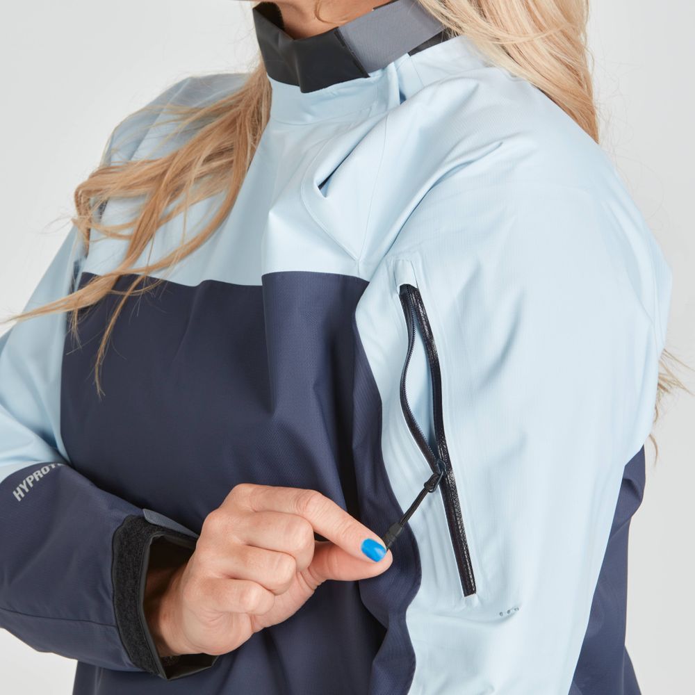 Featuring the Women's Endurance Jacketmanufactured by NRS shown here from one angle.