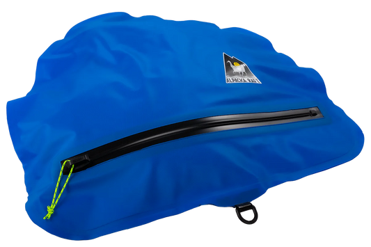 An Alpacka Hybrid Bow Bag Liner with a zipper on it.
