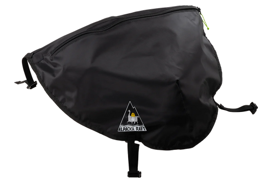 An Alpacka Hybrid Bow Bag with a yellow logo on it.