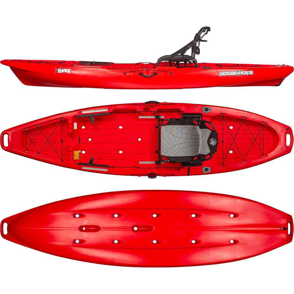 A Bite Angler 11'3 kayak by Jackson Kayak on a white background for fishing.
