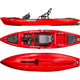 A red Jackson Kayak Coosa FD 12'7 with black seats.
