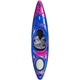 A blue and purple Karma Traverse kayak by Jackson Kayak on a white background.