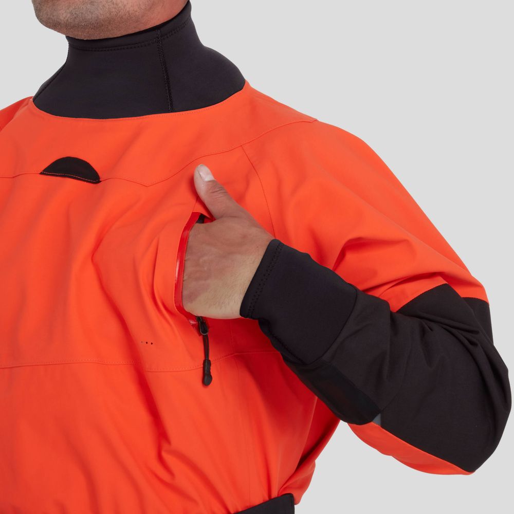 Featuring the Phenom GORE-TEX Pro Dry Suit - Men's manufactured by NRS shown here from a sixth angle.