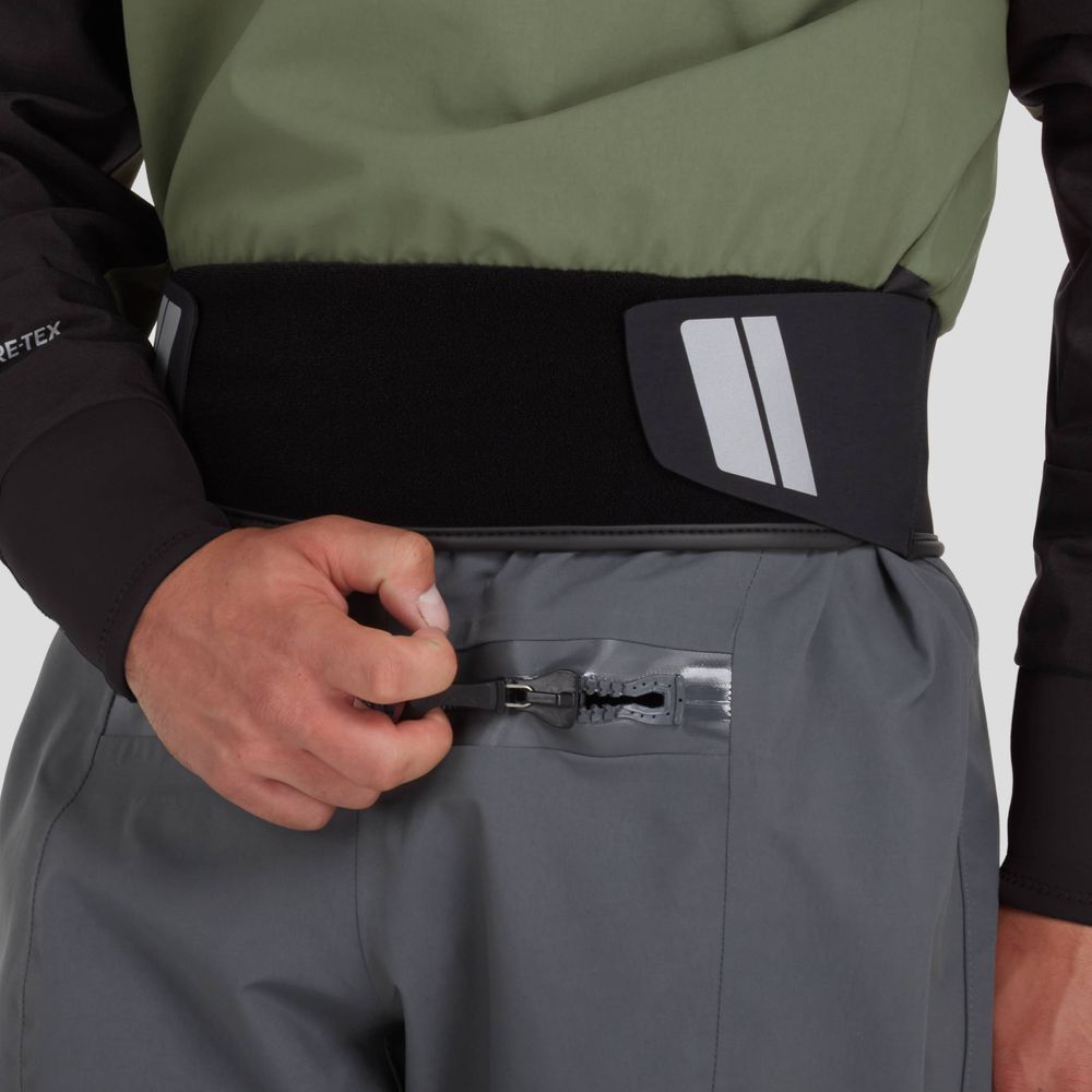 Featuring the Phenom GORE-TEX Pro Dry Suit - Men's manufactured by NRS shown here from a nineteenth angle.