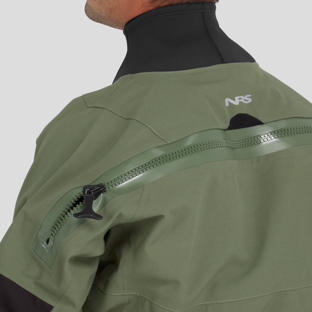 Featuring the Phenom GORE-TEX Pro Dry Suit - Men's manufactured by NRS shown here from a seventeenth angle.