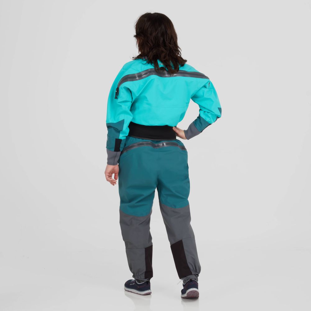 Featuring the Phenom GORE-TEX Pro Dry Suit - Women's manufactured by NRS shown here from a third angle.