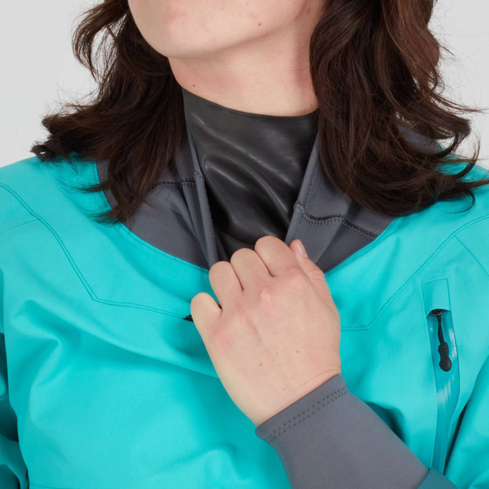Featuring the Phenom GORE-TEX Pro Dry Suit - Women's manufactured by NRS shown here from a fourth angle.