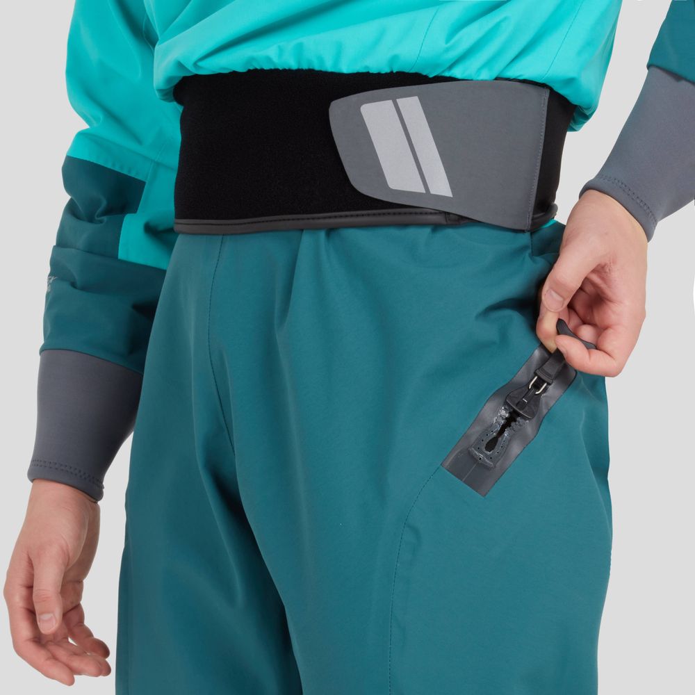 Featuring the Phenom GORE-TEX Pro Dry Suit - Women's manufactured by NRS shown here from a tenth angle.