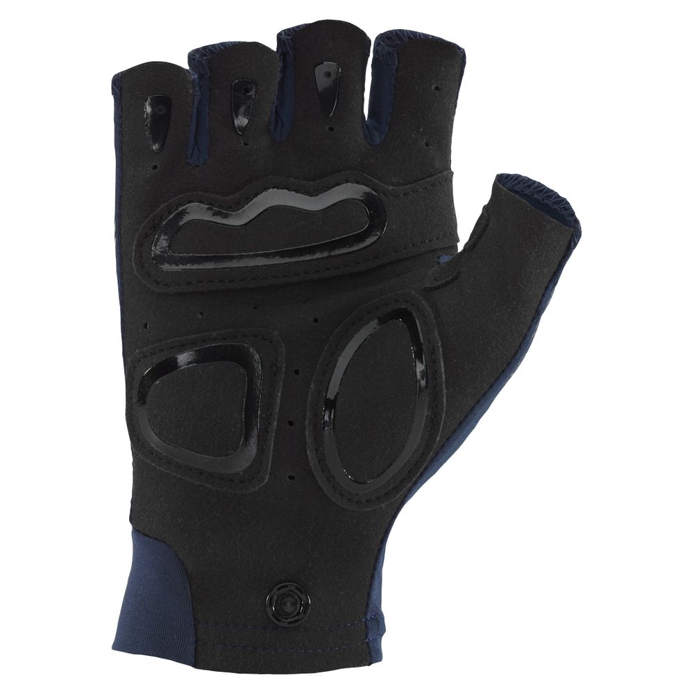The NRS Men's Boater's Gloves, black and fingerless with reinforced padding and ventilation holes, are designed for grip and comfort, providing hand protection ideal for warm-weather boating.