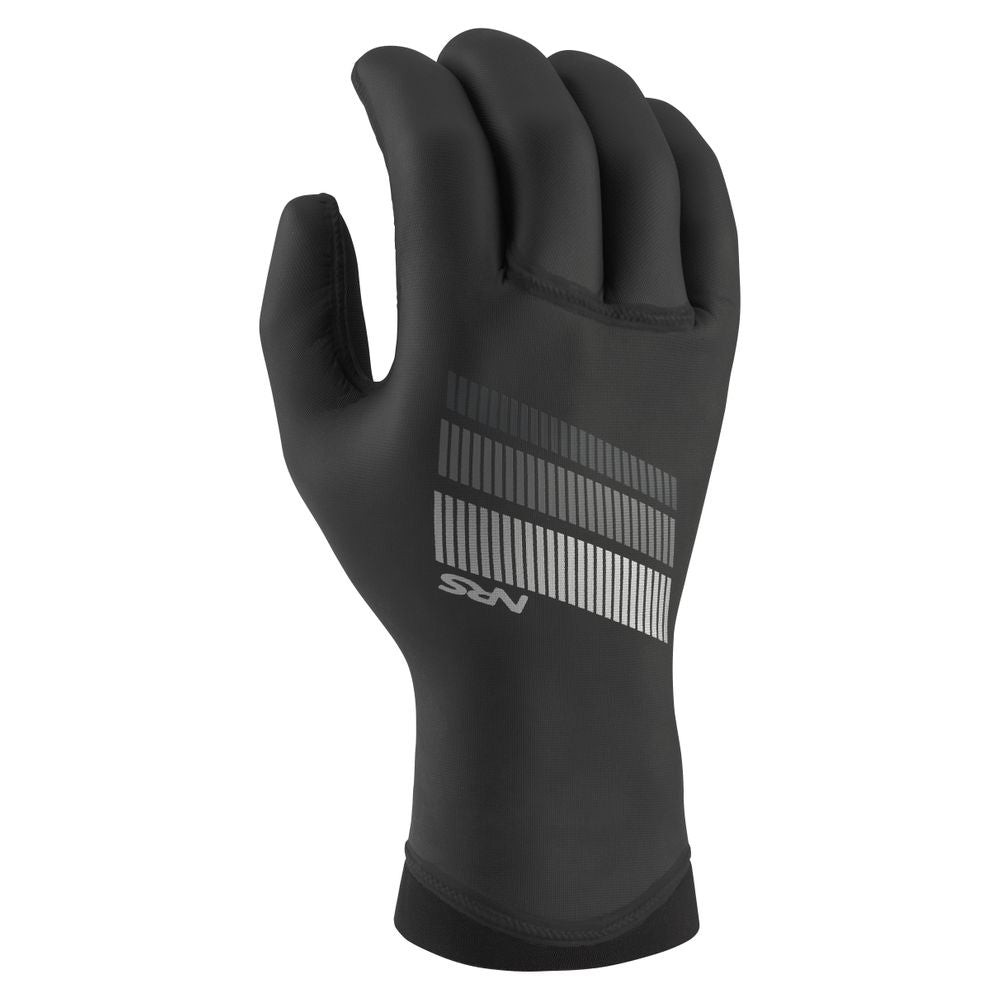 The NRS Maverick 2mm Gloves feature a neoprene exterior for added durability, a textured grip pattern on the back, and a small logo near the wrist.