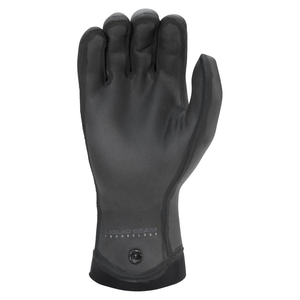 The NRS Maverick 2mm Gloves showcase a black liquid-seam technology, with an upright, palm-forward design making all fingers visible. Made with a Neoprene Exterior and HydroCuff design, they're reliable and waterproof for any challenge.