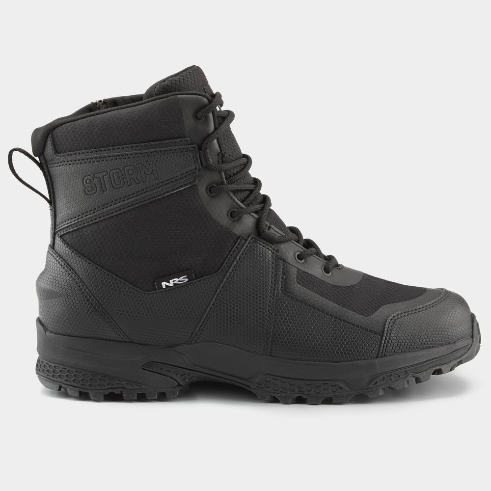 Featuring the Storm Boot men's footwear manufactured by NRS shown here from one angle.