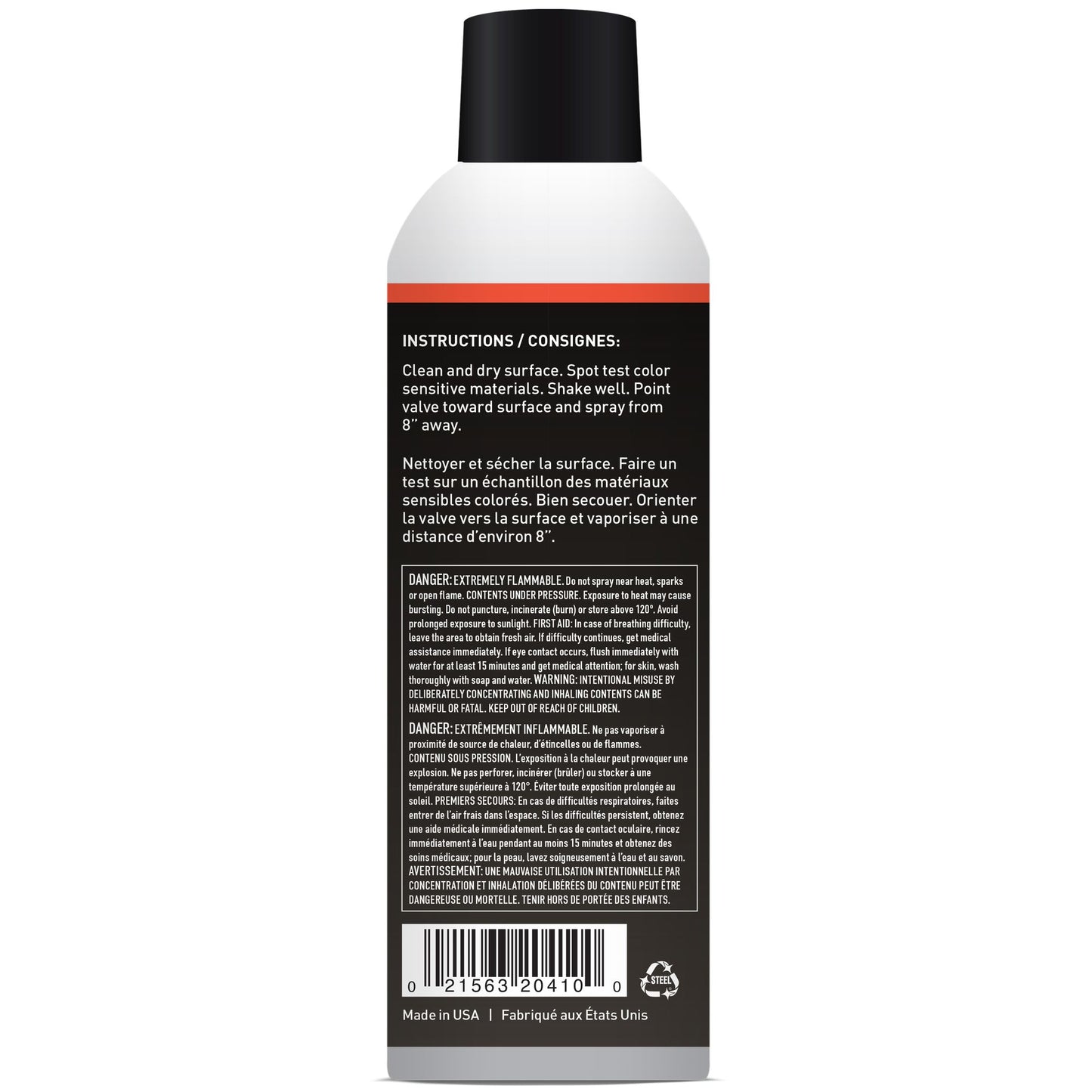 Back label of a Gear Aid Silicone Lubricant with instructions and barcode, warning: not for use on neoprene or rubber surfaces.