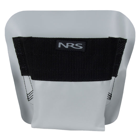 A white and black pouch with the word NRS on it, designed for safety and durability, made of Pennel Orca Hypalon Foot Cups.