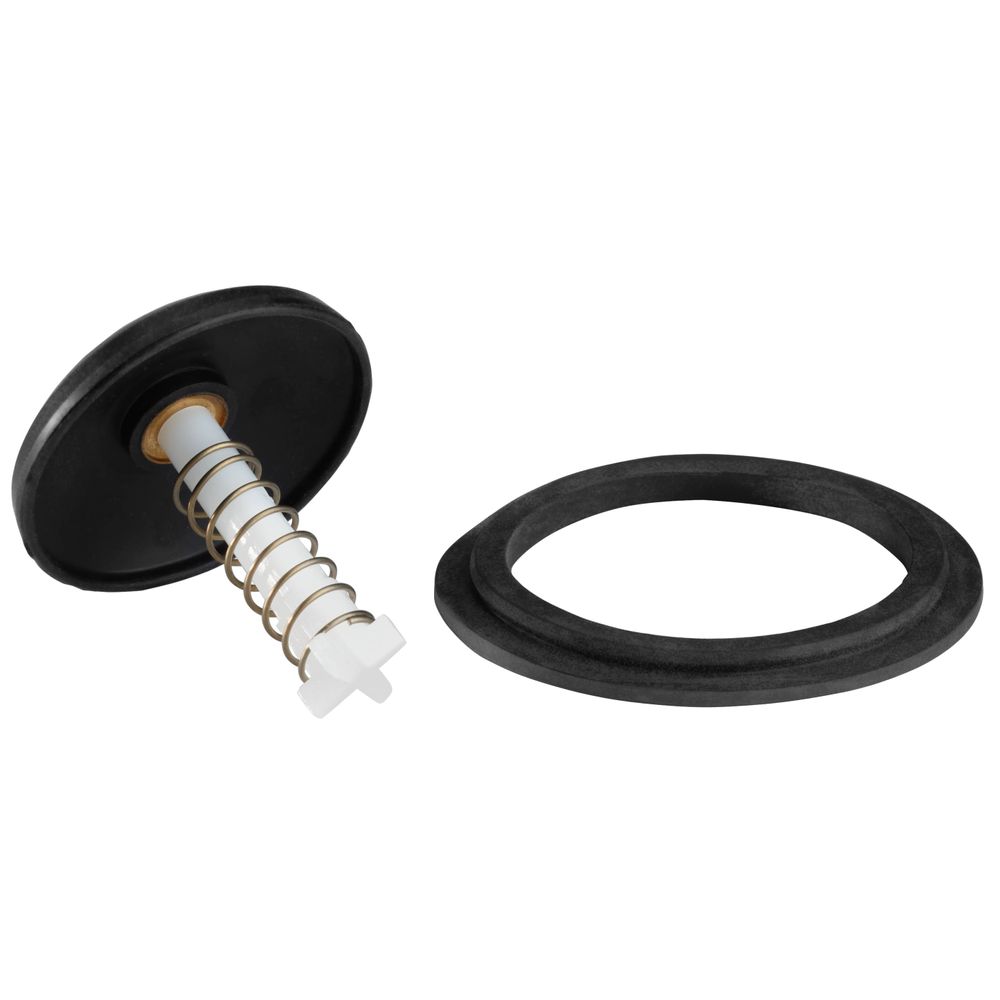 The Leafield A7 / B7 Valve Repair Kit by NRS features a black rubber gasket and a spring-loaded valve assembly, designed for efficient valve replacement with compatibility for Leafield Valves.