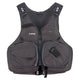 The NRS Chinook Fishing PFD in gray has handy front pockets and adjustable straps, perfect for anglers.