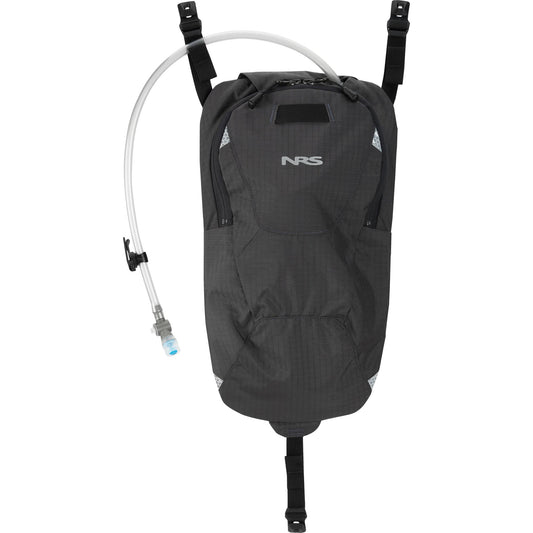 The NRS Swig Hydration Pack is perfect for paddling adventures, featuring a convenient hose attachment.