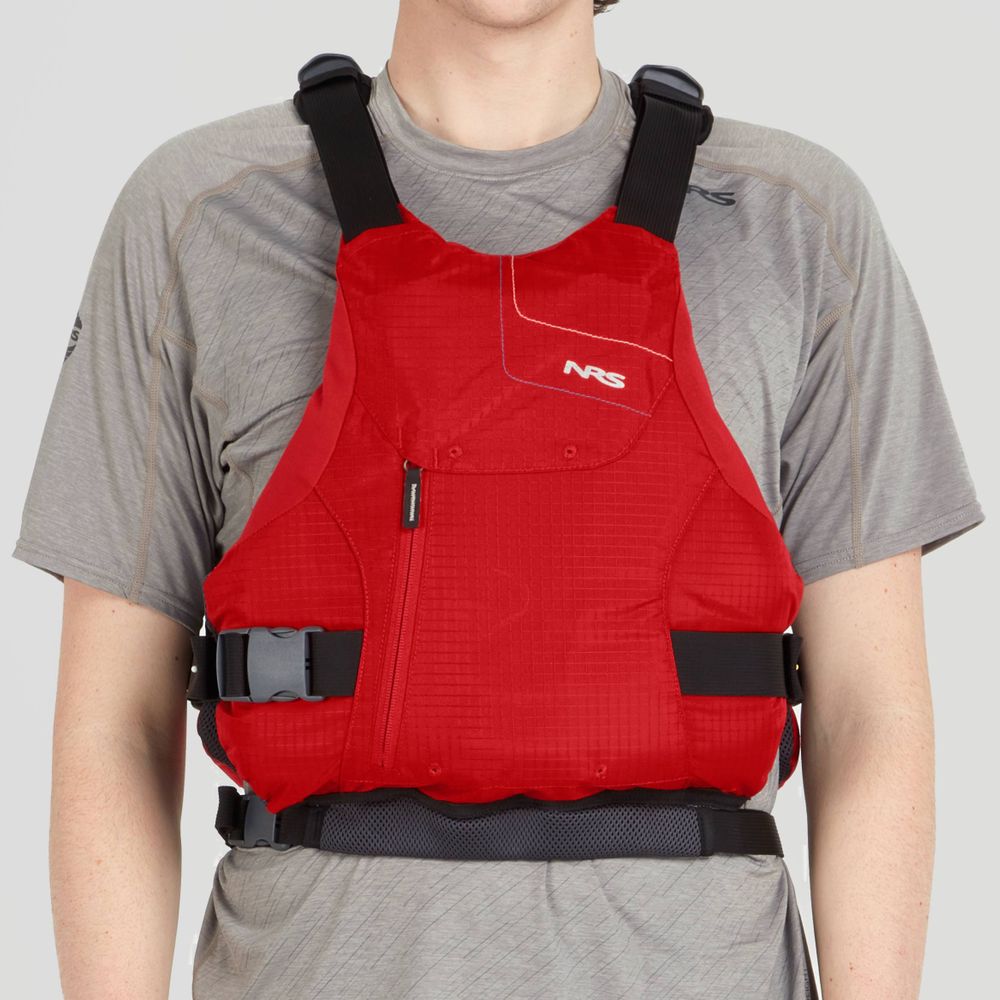 Featuring the Ion PFD men's pfd manufactured by NRS shown here from an eighth angle.